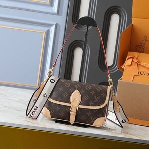 Louis Vuitton Brown and Tan Monogram Shoulder Bag
